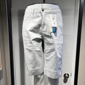 SILVER JEAN BERMUDA STYLE SHORTS NWT BY TRUE SLIM
